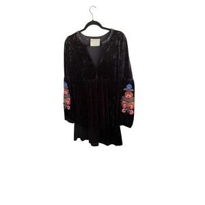 Velvet Embroidery Dress